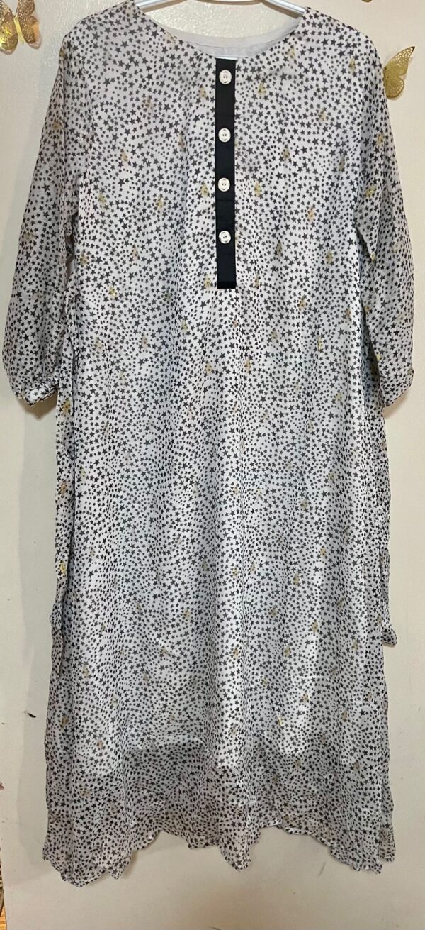 Moda Mystiq Black & White Star Print Dress